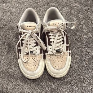 Amiri Beige and Brown Sneakers Authetic
